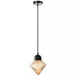 Подвесной светильник с янтарным рельефным плафоном Lamp with Frozen Glass Effect варинант исполнения - 1 | Loft Concept в Нижнем Новгороде