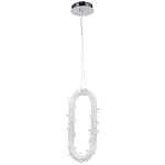 Подвесной светильник овальной формы с декором кристаллы Gilbertine Oval Crystals Hanging Lamp варинант исполнения - 2 | Loft Concept в Нижнем Новгороде