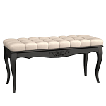 Банкетка из массива бука с бежевой обивкой из велюра Black Provence варинант исполнения - 1 | Loft Concept в Нижнем Новгороде