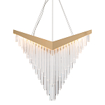 Люстра золотого цвета в форме галочки с каскадом длинных прозрачных трубок Eurofase варинант исполнения - 1 | Loft Concept в Нижнем Новгороде