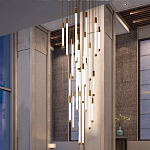 Люстра в современном стиле с 30-ю каскадными светодиодными лампами Golden LED Rain варинант исполнения - 3 | Loft Concept в Нижнем Новгороде