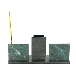 Настольный письменный набор из змеевика с визитницами и ручкой Successful Leader варинант исполнения - 3 | Loft Concept в Нижнем Новгороде