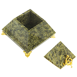 Шкатулка пирамида из натурального камня змеевик Stone Casket варинант исполнения - 2 | Loft Concept в Нижнем Новгороде