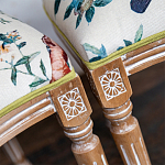 Стул из массива бука бежевый с изображением птиц и цветов Beige Green Chinoiserie Birds Garden Chair варинант исполнения - 4 | Loft Concept в Нижнем Новгороде