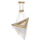 Люстра золотого цвета в форме галочки с каскадом длинных прозрачных трубок Eurofase варинант исполнения - 5 | Loft Concept в Нижнем Новгороде