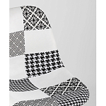 Пластиковый стул на ножках из массива бука Eames Черно-Белый Пэчворк варинант исполнения - 2 | Loft Concept в Нижнем Новгороде