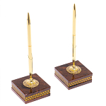 Настольный письменный набор с часами и визитницами из природного камня обсидиана Royal Present варинант исполнения - 4 | Loft Concept в Нижнем Новгороде