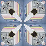 Плитка дизайнерская с узором Маска варинант исполнения - 1 | Loft Concept в Нижнем Новгороде