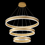 Люстра подвесная светодиодная с тремя золотистыми кольцами Ring Horizontal варинант исполнения - 2 | Loft Concept в Нижнем Новгороде