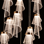 Люстра каскадная с 10-ю прозрачными плафонами Wave Line варинант исполнения - 5 | Loft Concept в Нижнем Новгороде