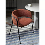 Стул полукруглый мягкий с буклированной обивкой Chair with Boucle Upholstery варинант исполнения - 2 | Loft Concept в Нижнем Новгороде