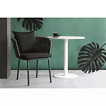 Стул мягкий с декором в виде плетеных лент на спинке и подлокотниках Semicircular Chair Decorated with Ribbons варинант исполнения - 5 | Loft Concept в Нижнем Новгороде