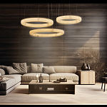 Люстра с 3-мя кольцами из натурального камня Minerals of Light варинант исполнения - 3 | Loft Concept в Нижнем Новгороде