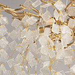 Люстра подвесная золотого цвета с декоративными ветвями и прозрачными рельефными подвесками FAIRYTREE Light варинант исполнения - 4 | Loft Concept в Нижнем Новгороде