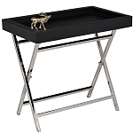 Стол сервировочный кожаный с декором в виде золотистой фигуркой лося Embodiment of Style варинант исполнения - 1 | Loft Concept в Нижнем Новгороде