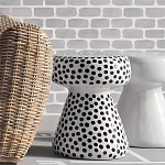 Дизайнерский журнальный стол белый в чёрный горох Gefan варинант исполнения - 1 | Loft Concept в Нижнем Новгороде