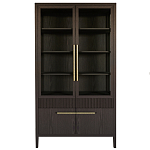 Витрина Primo со стеклянными фасадами и буфетом шпон Темный орех варинант исполнения - 1 | Loft Concept в Нижнем Новгороде