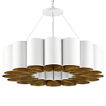 Люстра круглая фактурная в сочетании белого и золотого цвета Wide Stripes of Ribbon варинант исполнения - 4 | Loft Concept в Нижнем Новгороде