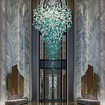 Люстра зеленая каскадная Green Light CascadeDroplet Chandelier варинант исполнения - 1 | Loft Concept в Нижнем Новгороде