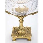 Чаша из рельефного стекла прозрачного цвета на бронзовой подставке Eden Garden варинант исполнения - 3 | Loft Concept в Нижнем Новгороде