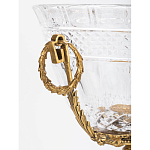 Чаша из рельефного стекла прозрачного цвета на бронзовой подставке Eden Garden варинант исполнения - 2 | Loft Concept в Нижнем Новгороде