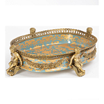 Чаша с орнаментом на ножках в виде бронзовых ангелов Eden Garden варинант исполнения - 2 | Loft Concept в Нижнем Новгороде