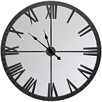 Часы настенные зеркальные с чёрным металлическим циферблатом Mirror Tower Clock варинант исполнения - 1 | Loft Concept в Нижнем Новгороде