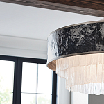 Люстра круглая с подвесками из текстурированного стекла молочного цвета Hinkley варинант исполнения - 7 | Loft Concept в Нижнем Новгороде