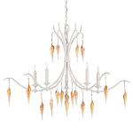 Люстра белая фактурная с подвесками из ракушек Study of Grace варинант исполнения - 3 | Loft Concept в Нижнем Новгороде