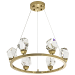 Подвесная круглая люстра с хрустальными плафонами Esme Crystal Brass Ring Chandelier варинант исполнения - 2 | Loft Concept в Нижнем Новгороде