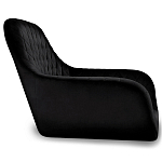 Барный стул со спинкой и подлокотниками на 4-х металлических ножках Douglas Rhombus Черный Велюр варинант исполнения - 2 | Loft Concept в Нижнем Новгороде