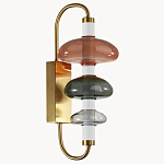 Бра с плафоном из разноцветного стекла Glass Peonies варинант исполнения - 2 | Loft Concept в Нижнем Новгороде