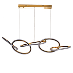 Люстра подвесная золотая в форме изогнутых колец Curved Rings варинант исполнения - 1 | Loft Concept в Нижнем Новгороде