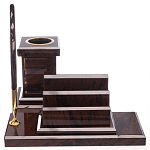 Настольный письменный набор из природного камня обсидиана с декором в виде Коня Team leader варинант исполнения - 6 | Loft Concept в Нижнем Новгороде