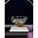 Чаша квадратная из прозрачного стекла с фигурками разноцветных птиц Eden Garden варинант исполнения - 2 | Loft Concept в Нижнем Новгороде