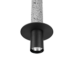 Подвесной светильник с узким цилиндрическим плафоном и черным металлическим декором Concrete Pipe варинант исполнения - 6 | Loft Concept в Нижнем Новгороде