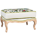 Банкетка золотистая из натурального бука с изображением птиц и цветов Blooming Birds варинант исполнения - 1 | Loft Concept в Нижнем Новгороде