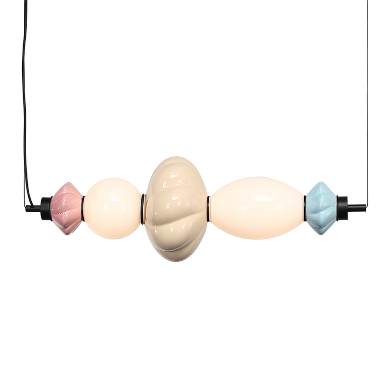 Подвесной светильник фигруный с керамическими элементами 18W LED Fragrant Light Зеленый Голубой Розовый в Нижнем Новгороде | Loft Concept 