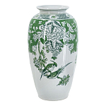 Ваза высокая с зелеными цветочными и птичьими мотивами Vase Inspired by Nature варинант исполнения - 1 | Loft Concept в Нижнем Новгороде