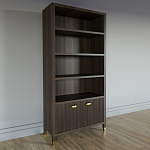 Книжный Стеллаж Elsa Dreams Walnut с задней стенкой варинант исполнения - 1 | Loft Concept в Нижнем Новгороде