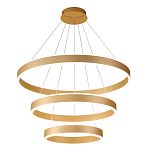 Люстра подвесная светодиодная с тремя золотистыми кольцами Ring Horizontal варинант исполнения - 1 | Loft Concept в Нижнем Новгороде