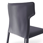 Стул серый из искуственной кожи на 4-х ножках Enigma Gray варинант исполнения - 2 | Loft Concept в Нижнем Новгороде