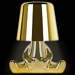 Настольная лампа фигурная золотого цвета с гладким абажуром Высота 16 см Sophia варинант исполнения - 1 | Loft Concept в Нижнем Новгороде