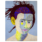 Картина с вышивкой Портрет wall panel People with the yellow ear 2 варинант исполнения - 3 | Loft Concept в Нижнем Новгороде