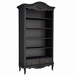 Стеллаж черный широкий из массива бука с 5-ю полками и 2-мя ящиками Black Provence варинант исполнения - 1 | Loft Concept в Нижнем Новгороде