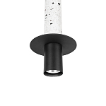 Подвесной светильник с узким цилиндрическим плафоном и черным металлическим декором Concrete Pipe варинант исполнения - 12 | Loft Concept в Нижнем Новгороде