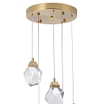 Каскадная люстра с 5-ю хрустальными плафонами Esme Crystal Brass Chandelier варинант исполнения - 3 | Loft Concept в Нижнем Новгороде