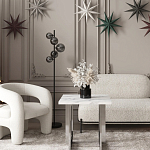 Кресло дизайнерское для лаунж зоны жемчужного цвета Pearl Lounge варинант исполнения - 3 | Loft Concept в Нижнем Новгороде