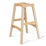 Барный стул со спинкой на 4-х деревянных ножках Голубой Велюр Ava Charm варинант исполнения - 3 | Loft Concept в Нижнем Новгороде