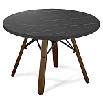 Стол журнальный c круглой столешницей на четырех коричневых ножках Charm Coffee Table варинант исполнения - 1 | Loft Concept в Нижнем Новгороде